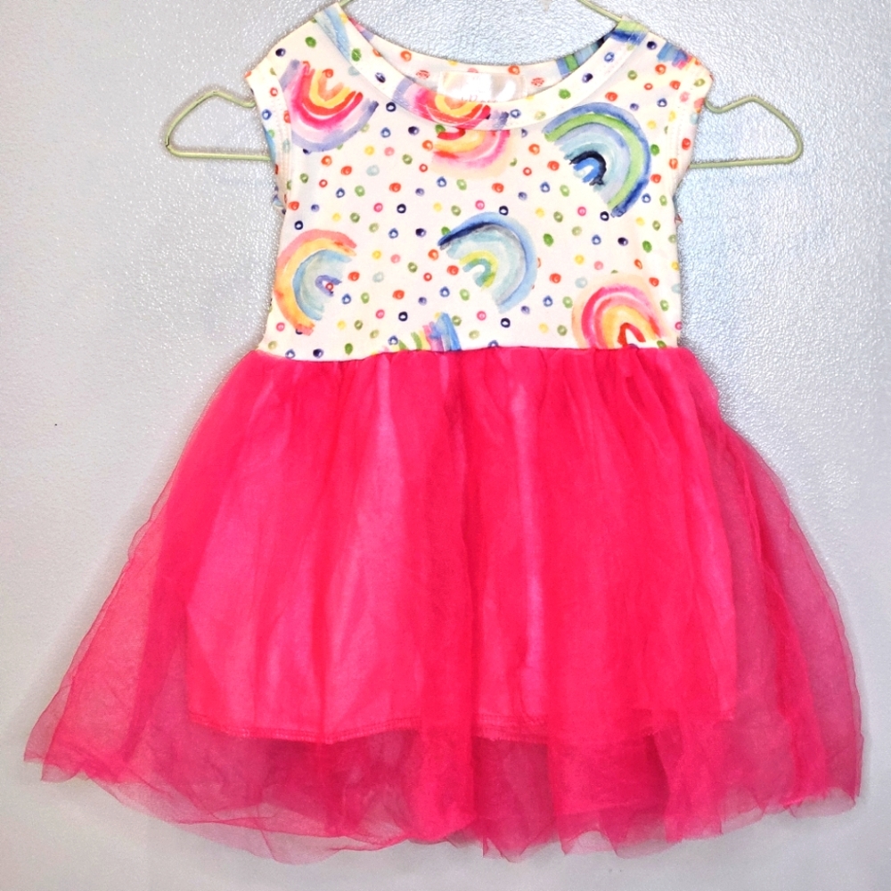 🌈 Rainbow Tulle dress size 6-12M